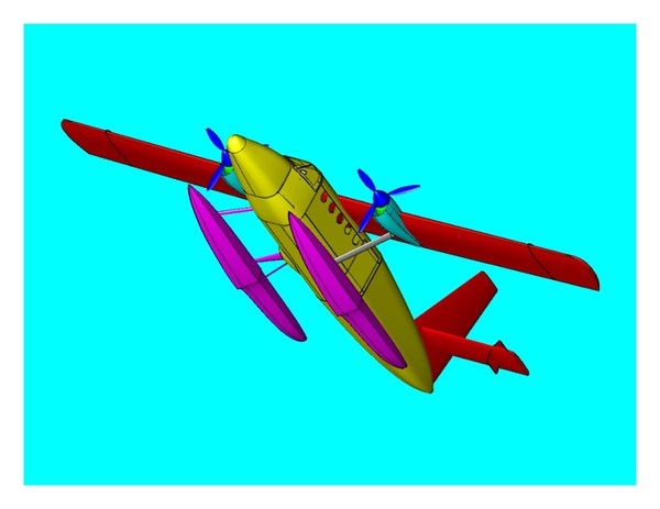 dxf float utility aircraft - Twin Otter Float dwg.7z or .dxf (zip) by RodgerSaintJohn